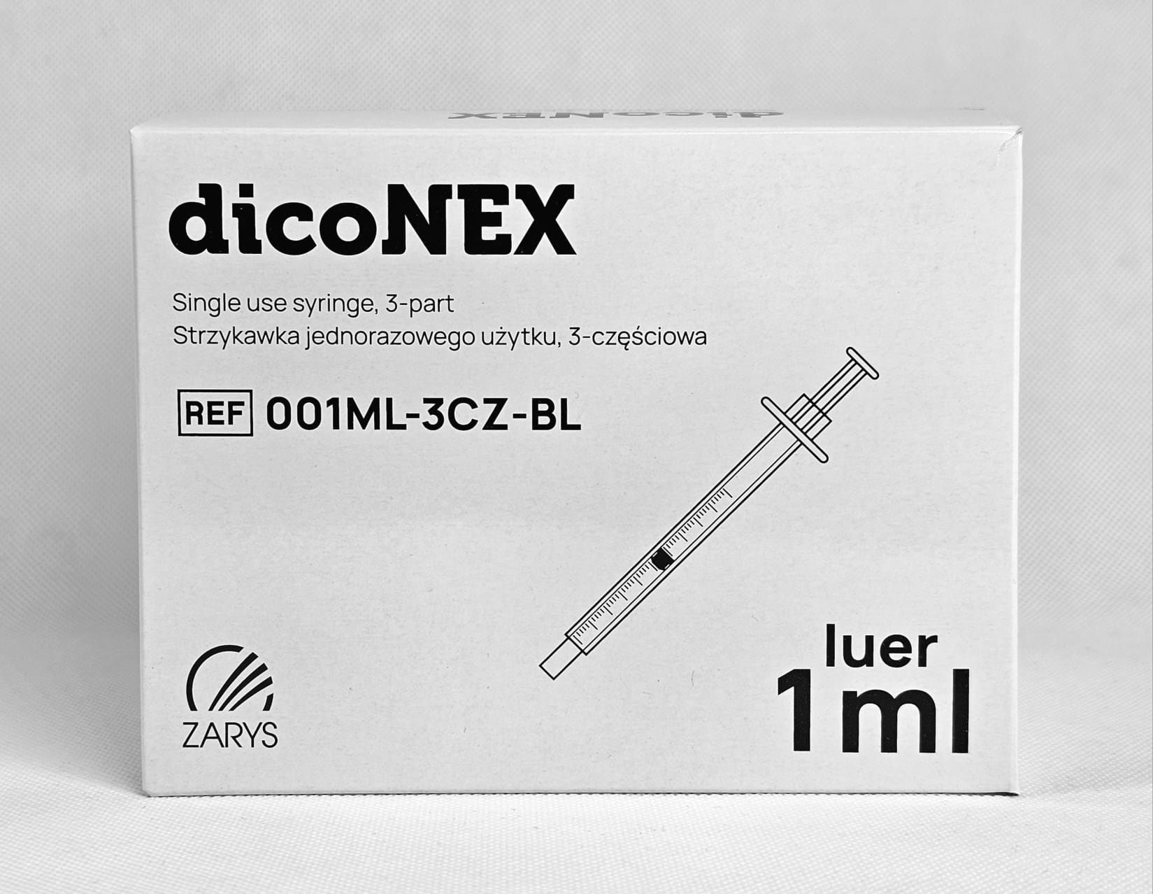 Seringă sterilă i.u. 1ml 3 părți Luer 100pcs discoNEX