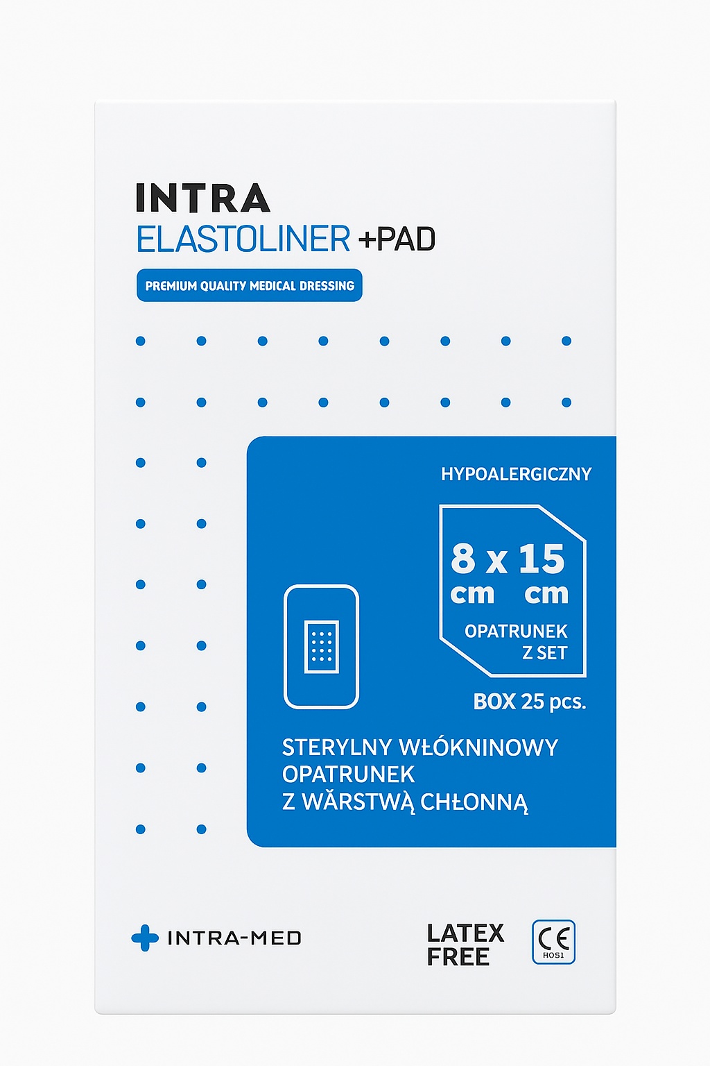 Pansament cu tampon absorbant ELASTOLINER+PAD 8cm x 15cm 25pcs