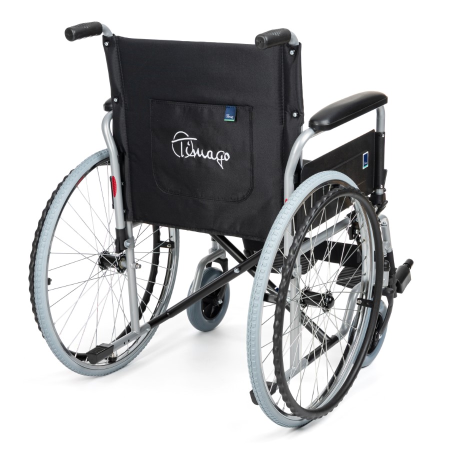 Scaun cu rotile din oțel CLASSIC-TIM H011 dimensiune 46cm - Imagine 2