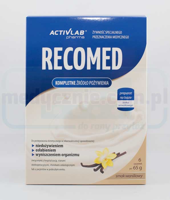 Cocktail nutrițional RecoMed 6x65g vanilie