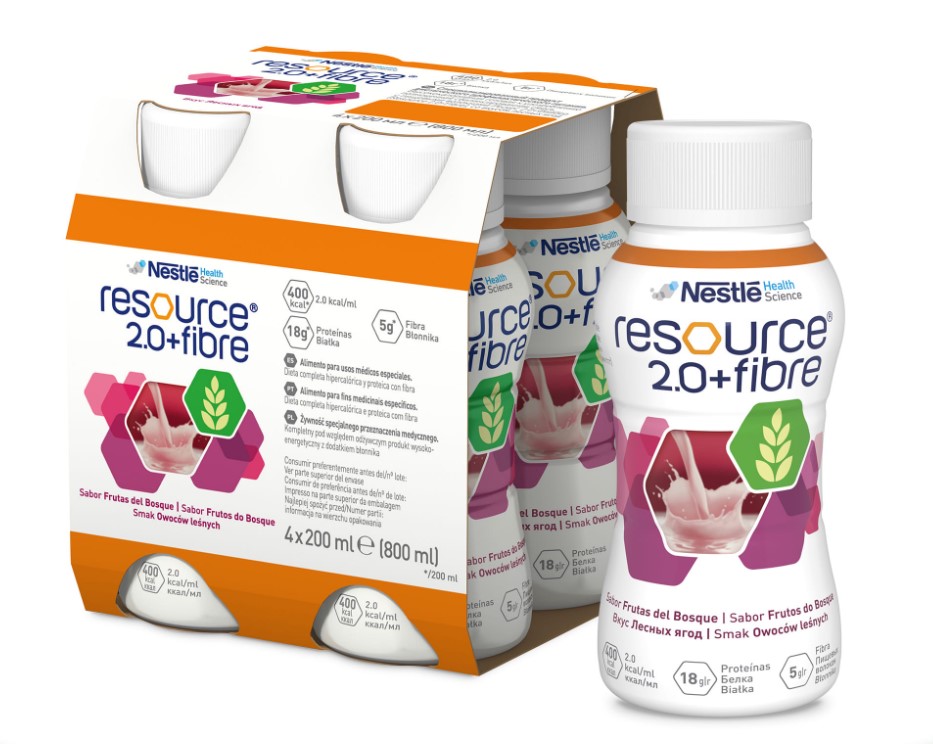 Resurse 2.0+Fibre 4x200ml aromă de fructe de pădure