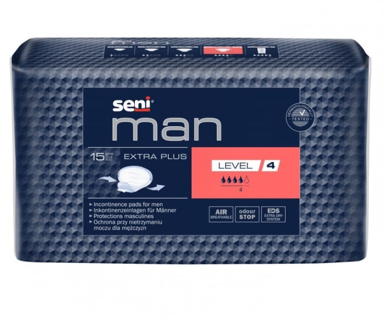 15pcs Seni Man Level 4 Extra tălpi urologice pentru bărbați