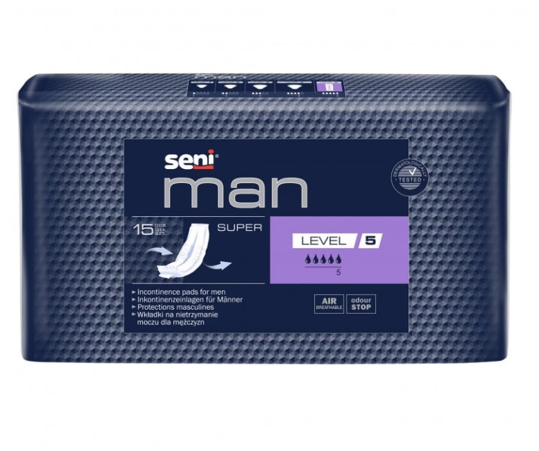 15pcs Seni Man Level 5 Extra tălpi urologice pentru bărbați