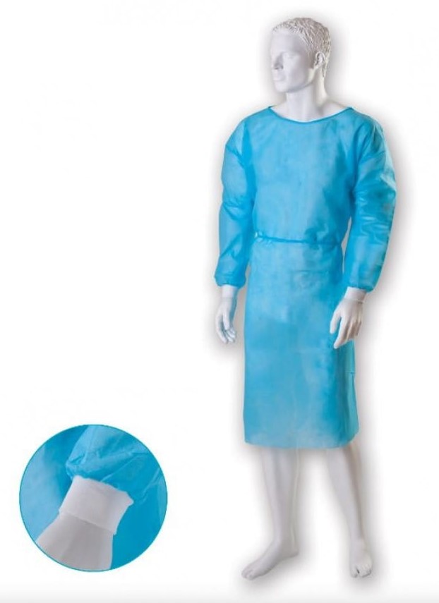 Șorț nețesut cu manșetă 20g dimensiune XL 1pc albastru