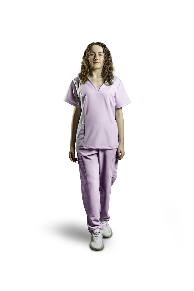 Set medical GAIA pentru femei roz pudră L