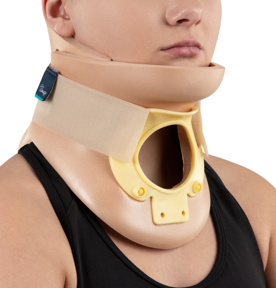 Guler stabilizator Philadelphia tip L cu deschidere pentru traheotomie