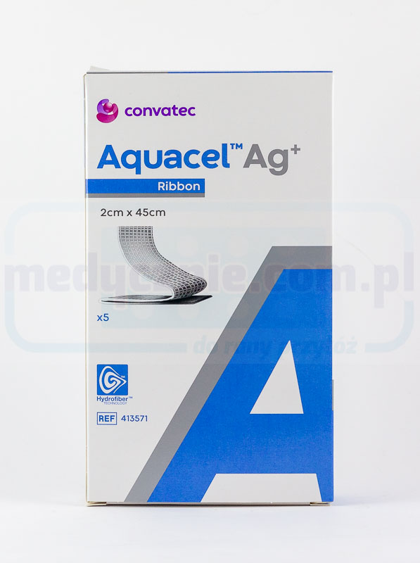 Aquacel Ag Plus 2*45cm bandaj cu argint 1pc