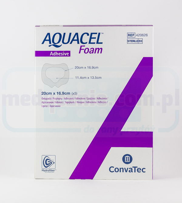 Aquacel Spumă adezivă 20 * 16.9cm Pansament sacral din spumă multistrat 1pc