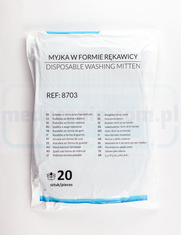 Lavetă/ mănușă înmuiată în săpun 17*24.5cm 20pcs REF 8703 - Imagine 2