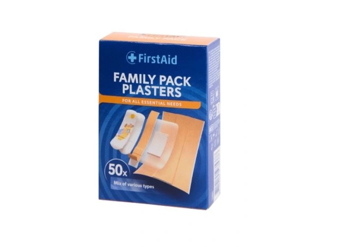 Set de ipsos cu FIRST AID Family Box 50pcs.