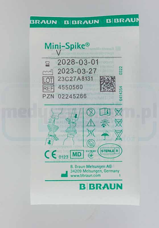 Dispozitiv de colectare și injectare a medicamentelor Braun MINI-SPIKE V - Imagine 2