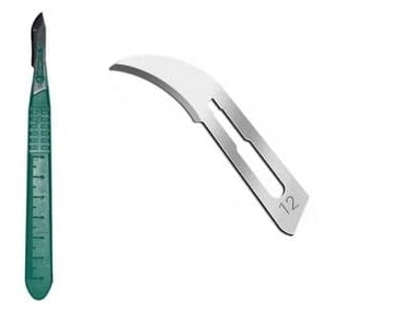 Bisturiu cu mâner nr. 12 10pcs