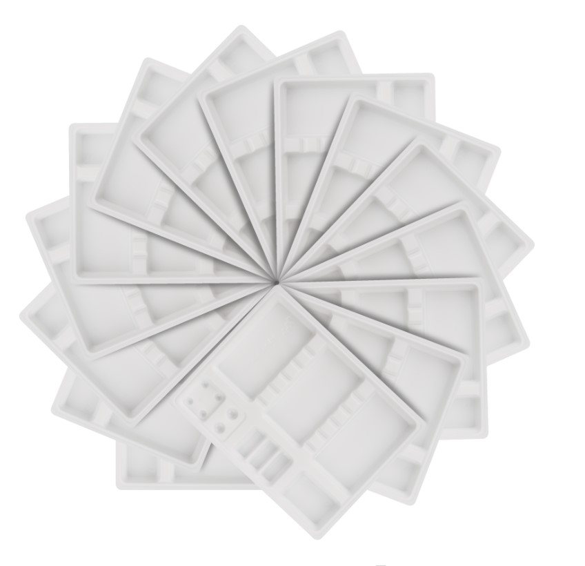 Tăvi dentare j.u. alb 100pcs