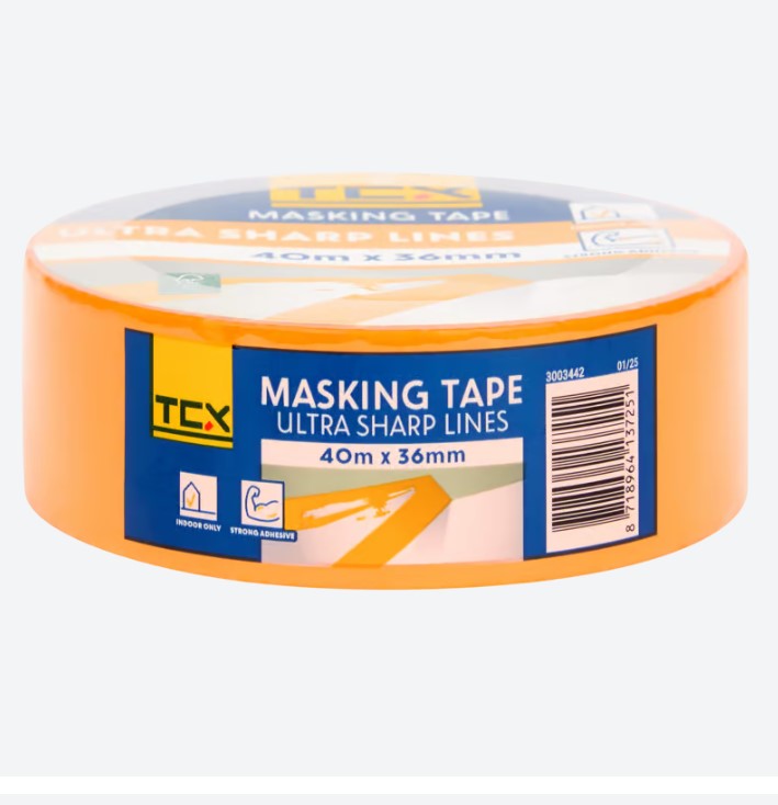 Bandă de hârtie autoadezivă 3.6cm*40m portocaliu