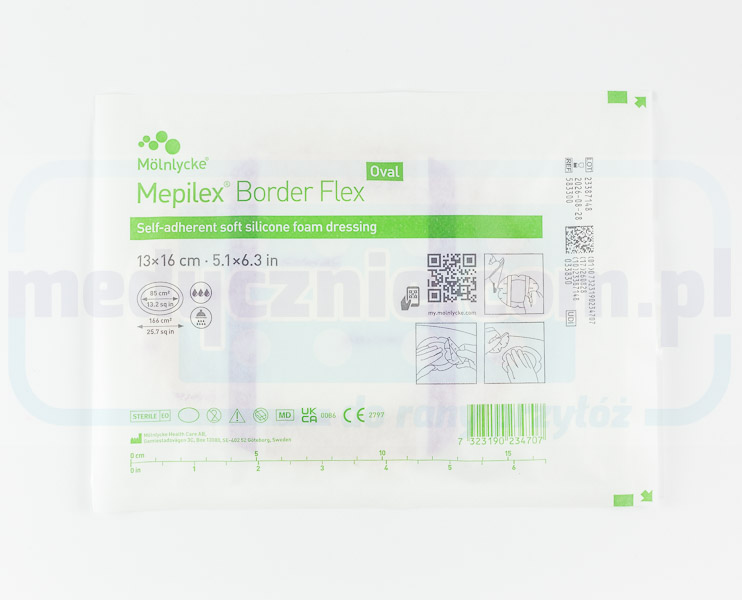 Mepilex Border Flex 13cm* 16cm Oval 1pc - Imagine 2