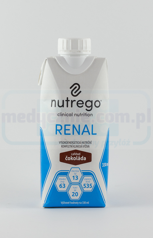 Nutrego Renal 330ml ciocolată hipercalorică cu electroliți reduși 1pc