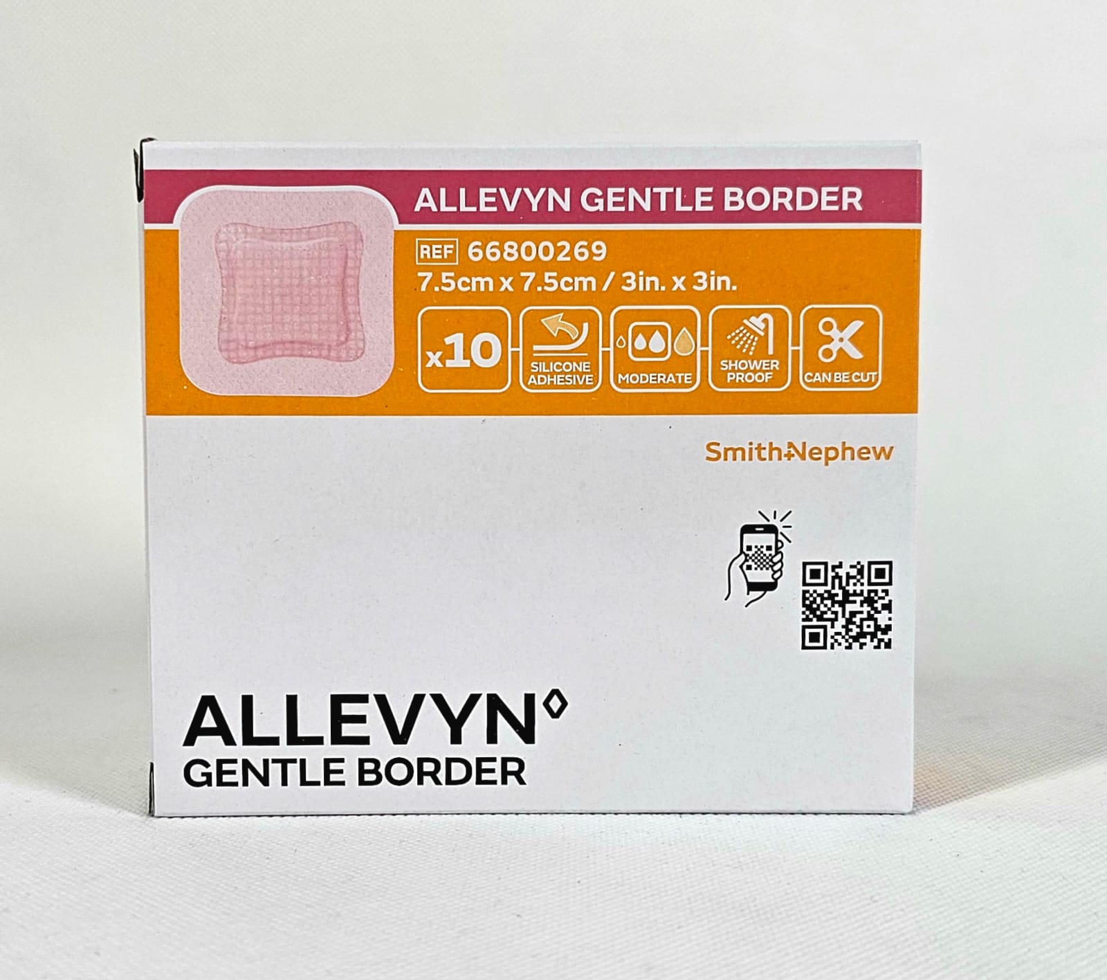 Allevyn Gentle Border 7.5* 7.5cm 1pc