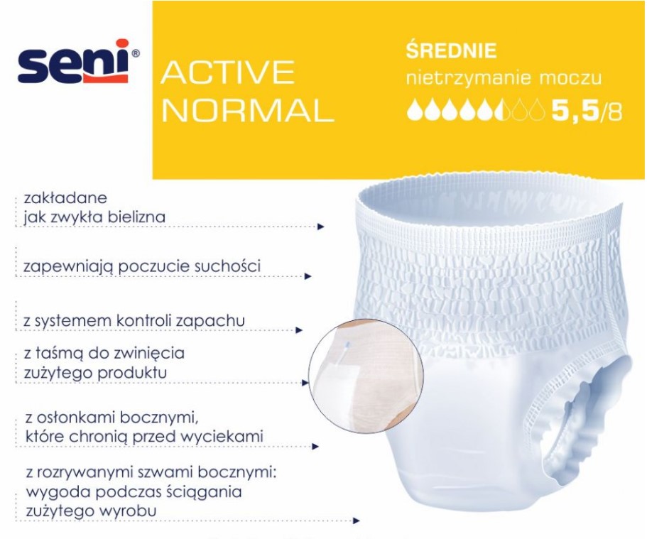 SENI ACTIVE NORMAL chiloți absorbanți X-Large 30pcs - Imagine 4