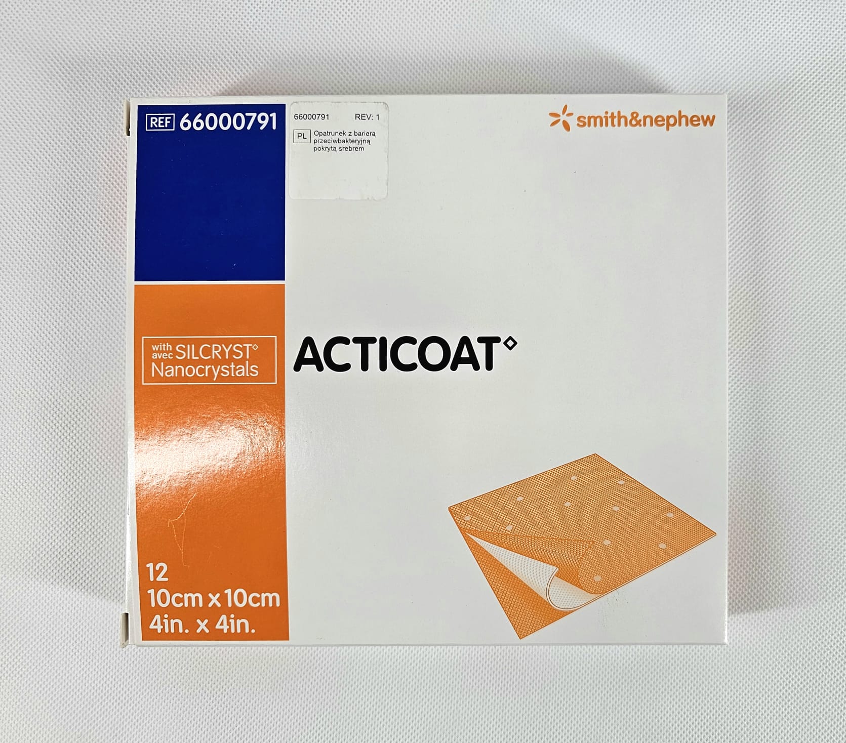 Acticoat 10* 10cm 1 buc pansament antibacterian cu argint nanocristalin