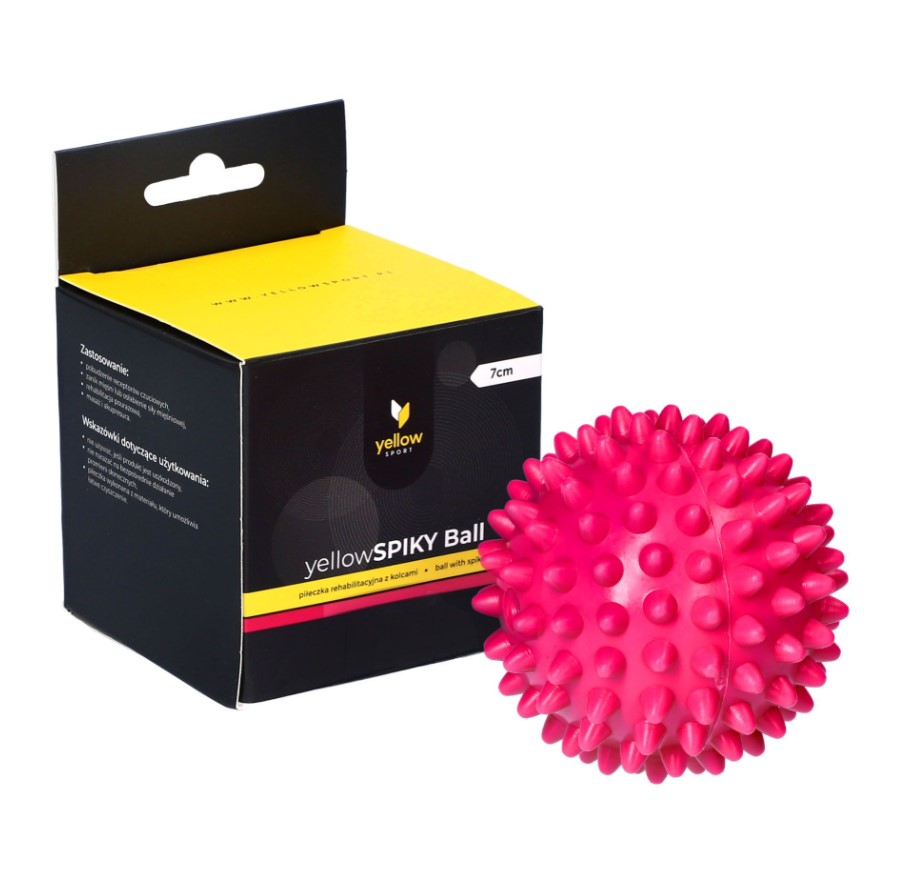 Minge de reabilitare cu vârfuri 7cm roz