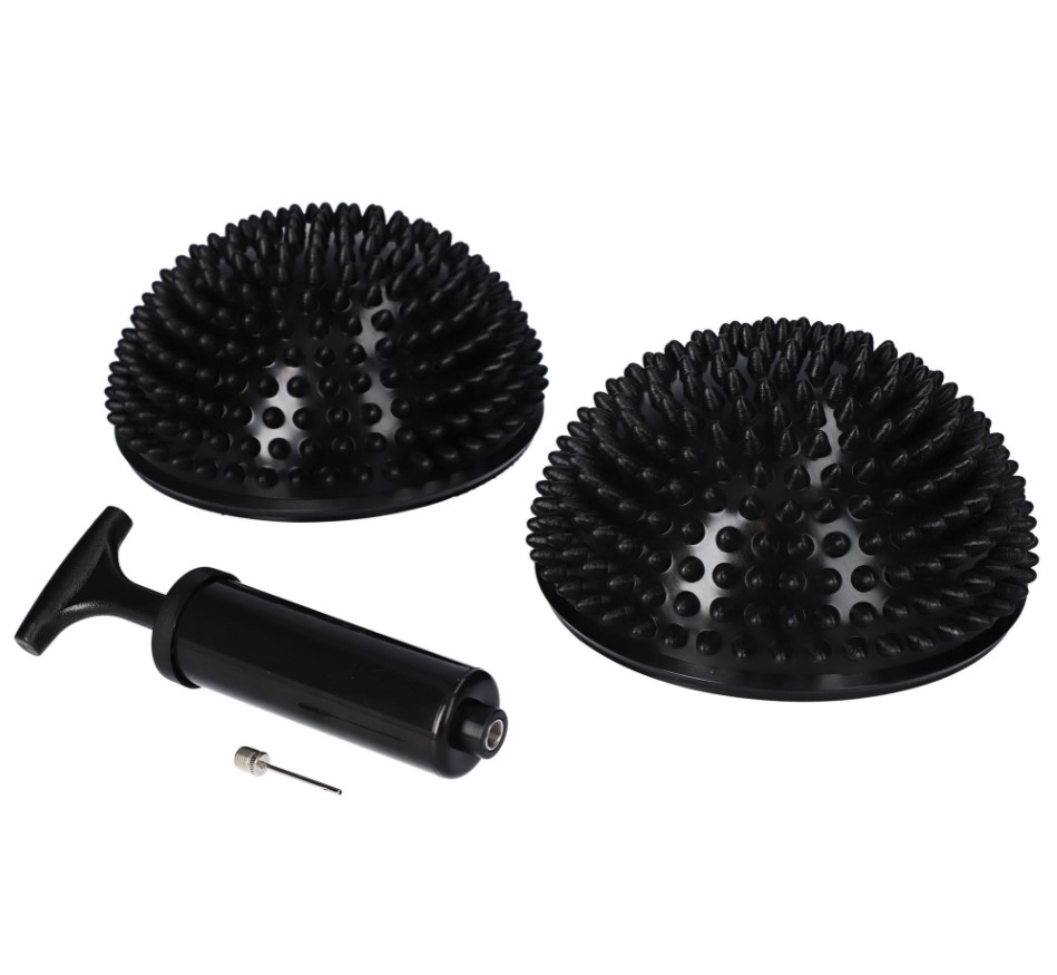 Pernă senzorială/hemisferă galbenăBALANCE negru 2pcs