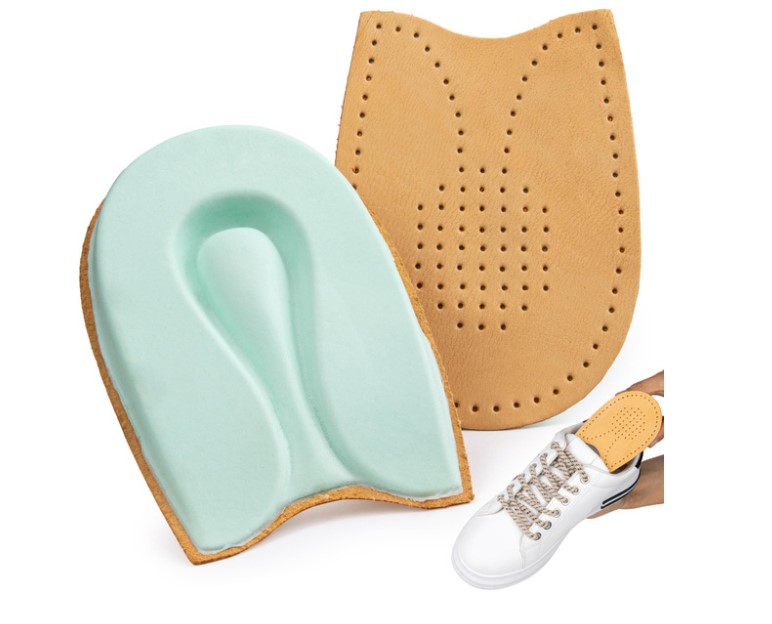 Cupe de călcâi din piele mărimea M amortizare pentru pintenii și durerile de călcâi