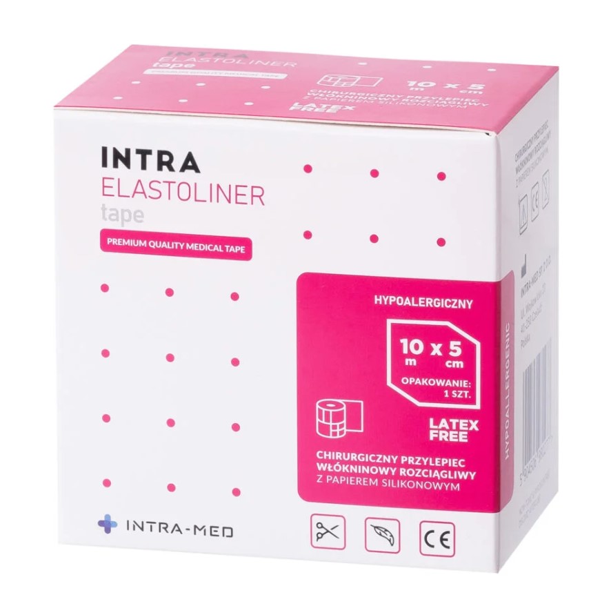 Elastoliner bandă nețesută 5cm * 10m 1pc rolă autoadezivă