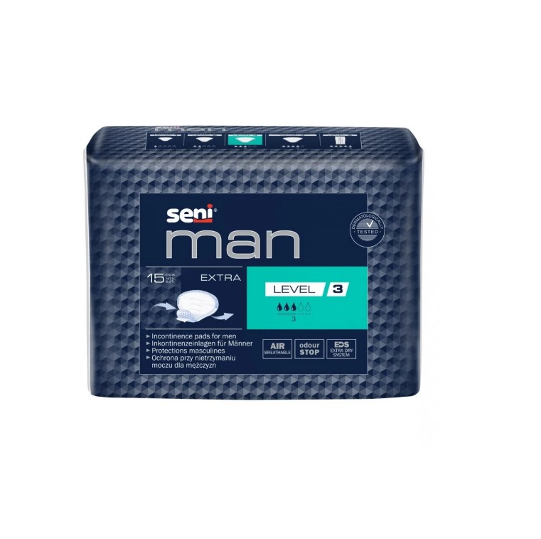 15pcs Seni Man Level 3 Extra tălpi urologice pentru bărbați