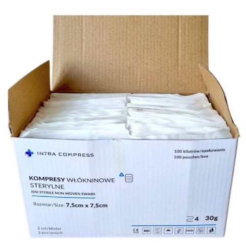Compresă sterilă nețesută 4W 7.5*7.5cm a'2pcs-25pcs