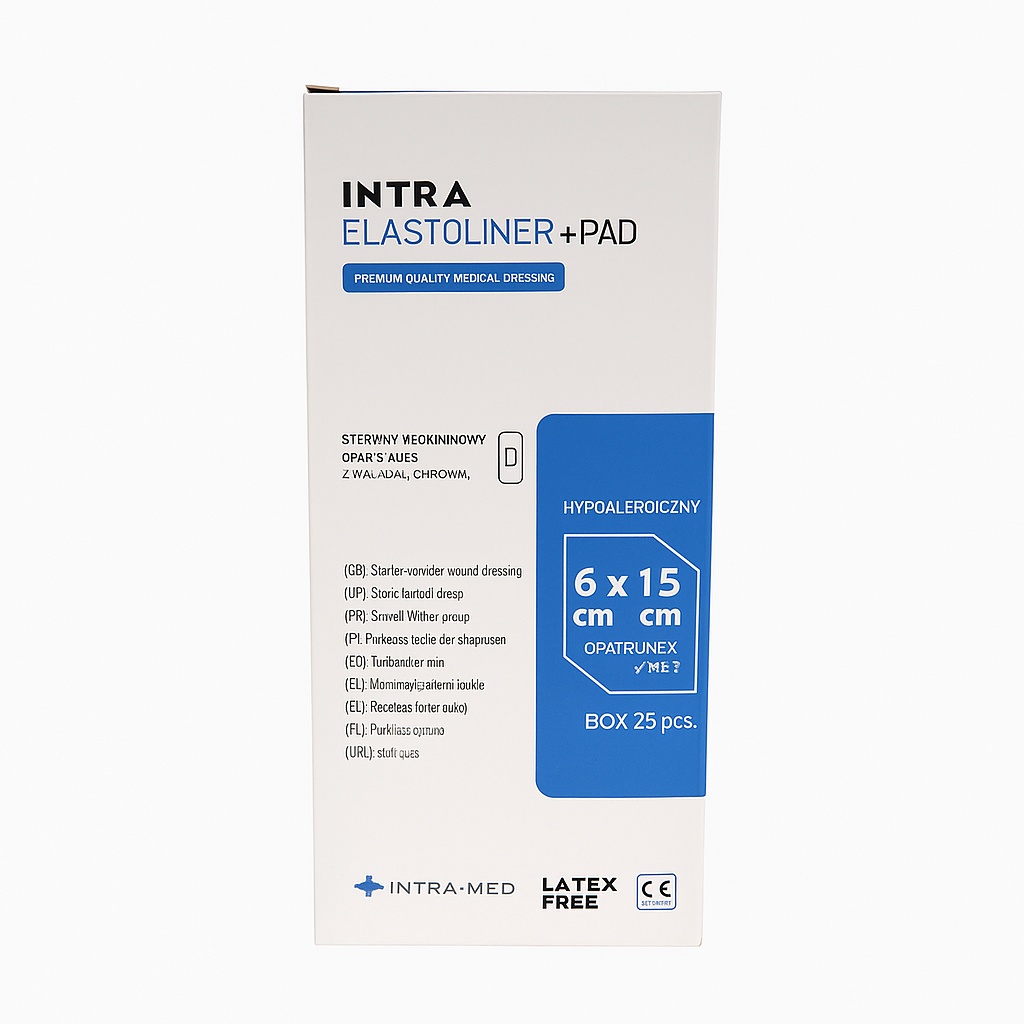 Pansament cu tampon absorbant ELASTOLINER+PAD 6cm x 15cm 25pcs