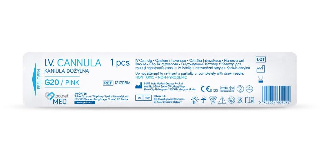 Venflon POLnet-FIX 1.1*32mm G20 roz