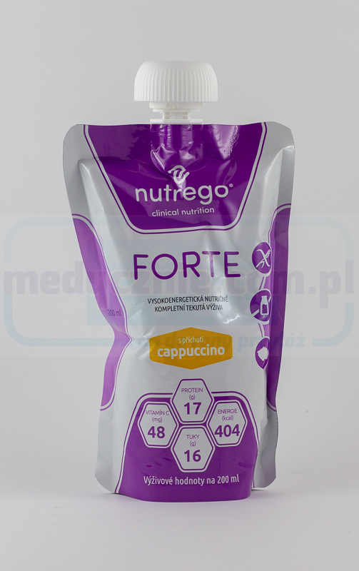 Nutrego Forte 12x200 ml Cappuccino dietă hipercalorică și hiperproteică