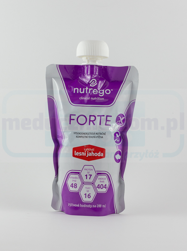 Nutrego Forte 12x200 ml Căpșuni Dieta bogată în calorii și proteine