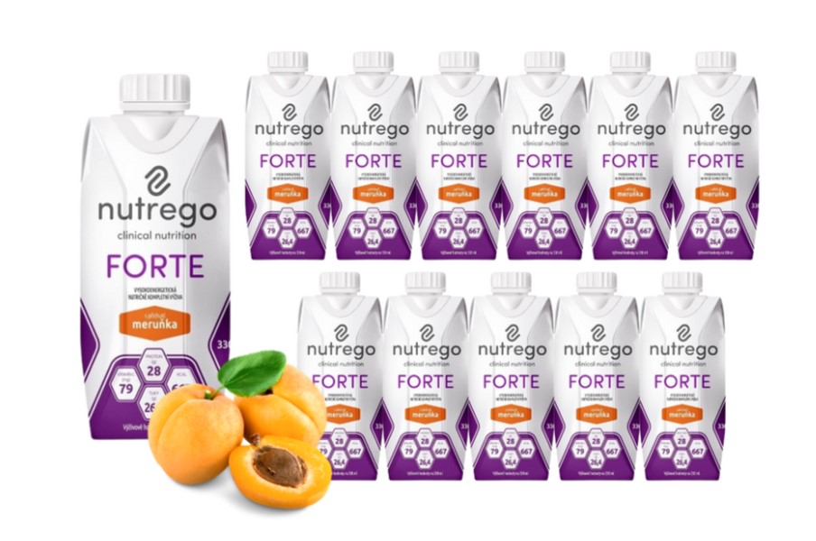 Nutrego Forte 12x330 ml Caise Dieta bogată în calorii și proteine