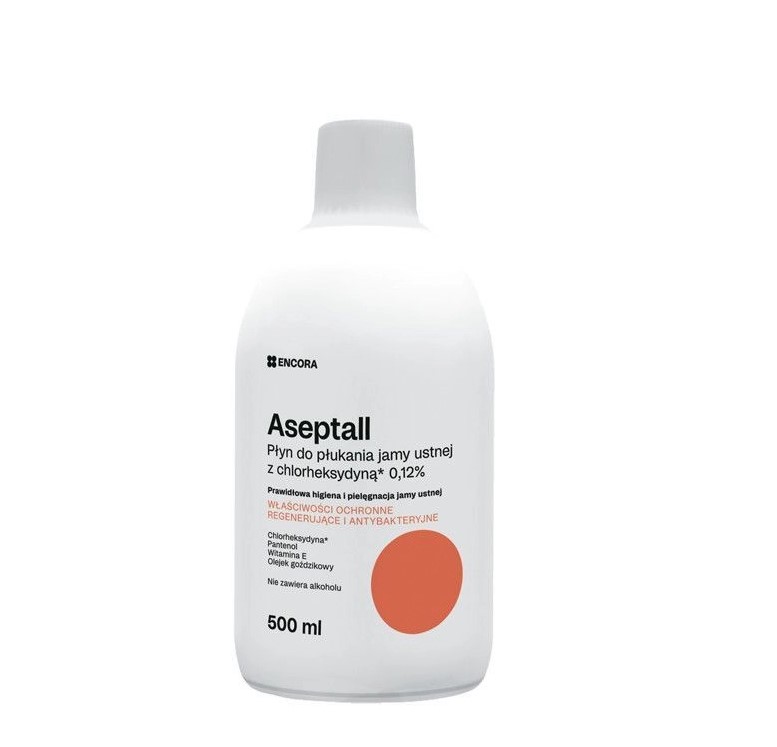 Apa de gură Aseptall 500ml cu clorhexidină 0,12%