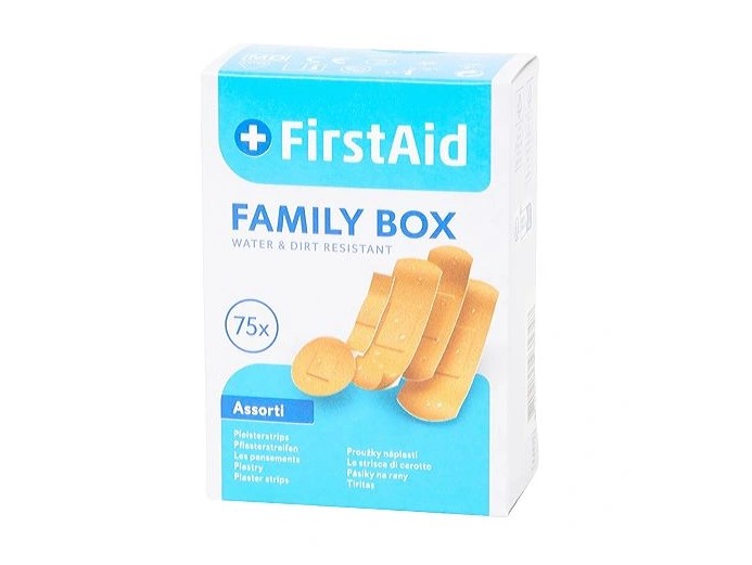 Set de ipsos cu FIRST AID Family Box 75pcs.