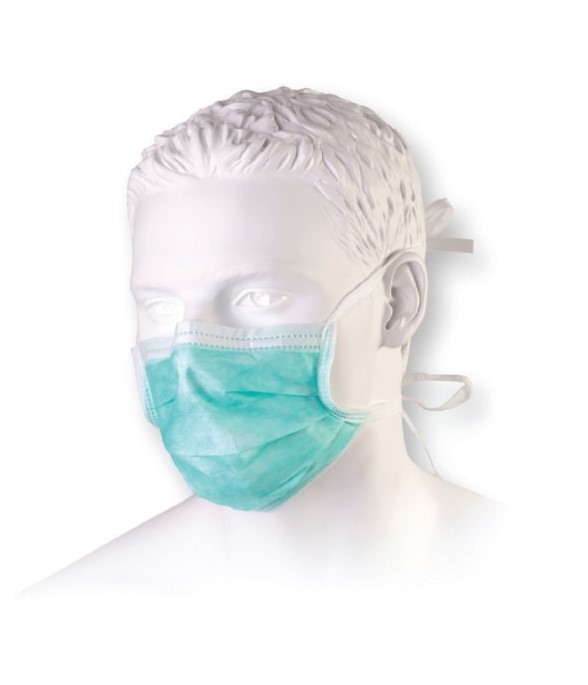 Mască chirurgicală cu pantaloni verzi 50pcs tip II medical, cu trei straturi