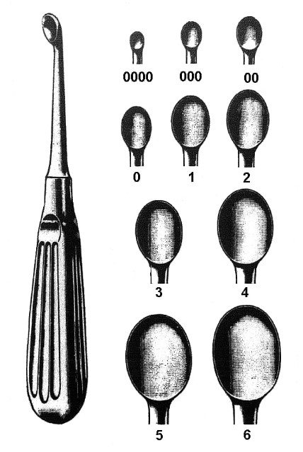 Lingură de os tip Volkmann 0000 2mm