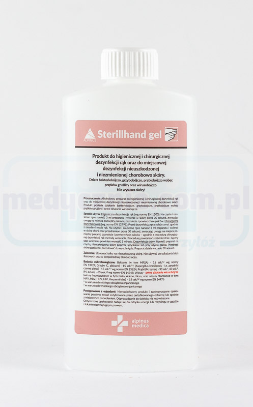 Sterillhand Gel 500ml cu pompă pentru dezinfecția chirurgicală și igienică a mâinilor