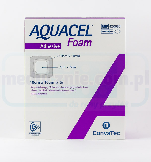 Aquacel Spumă adezivă 10 * 10cm pansament din spumă multistrat 1pc