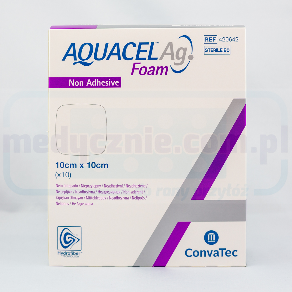 Aquacel Spumă Ag neadezivă 10 * 10cm pansament din spumă multistrat 1pc