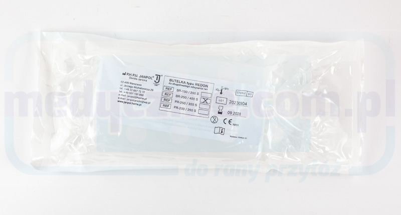 Sticlă de aspirare a rănilor REDON cu durată lungă de viață, sterilă 400ml