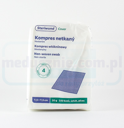 Compresă nesterilă nețesută 7.5*7.5cm 100pcs 30g 4W