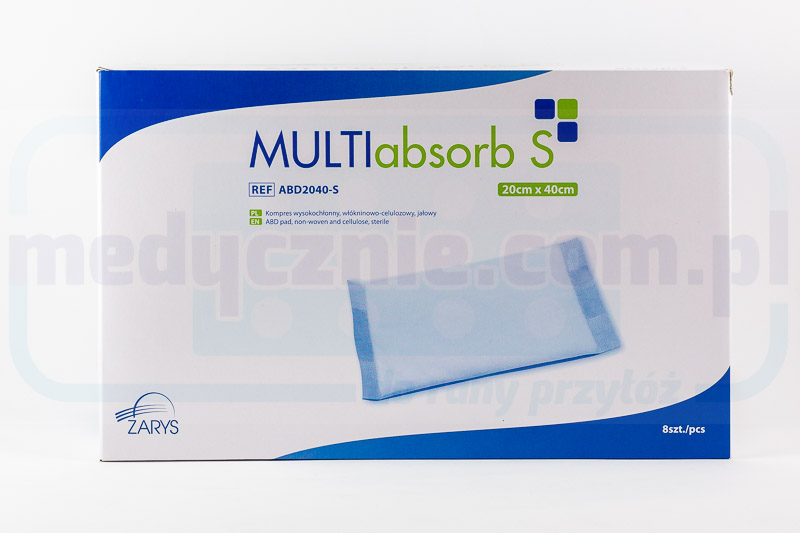 MULTIabsorb S 20cm x 40cm 1 buc foarte absorbant; compresă din celuloză nețesută, sterilă