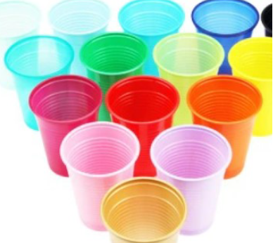 Pahare de unică folosință 100pcs galben