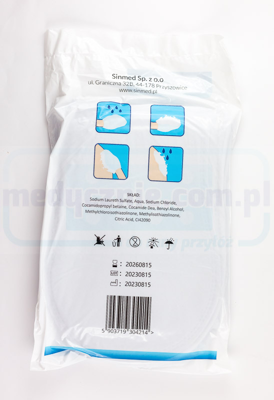 Lavetă/ mănușă înmuiată în săpun 17*24.5cm 20pcs REF 8703