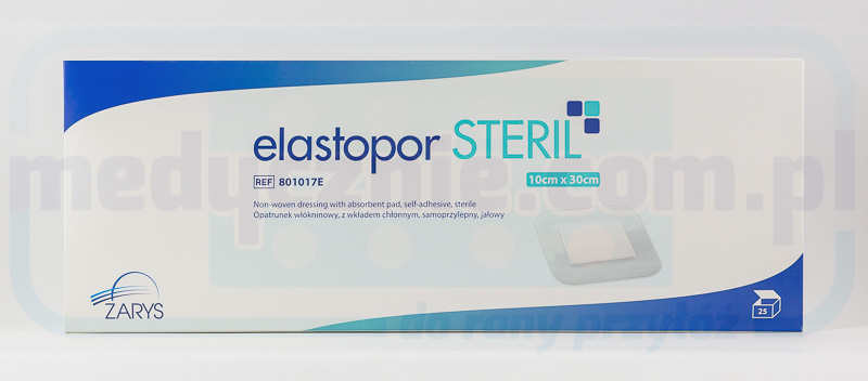 ELASTOPOR Steril 10* 30cm pansament absorbant 25pcs