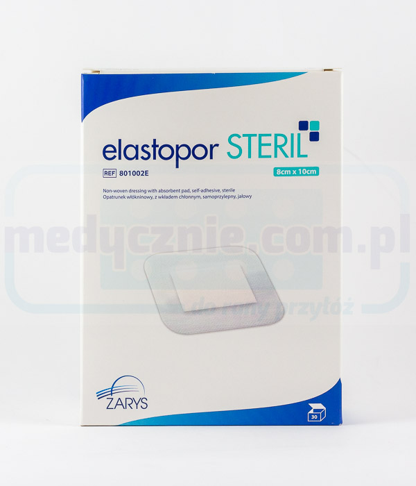 ELASTOPOR Steril 8* 10cm pansament absorbant 30pcs