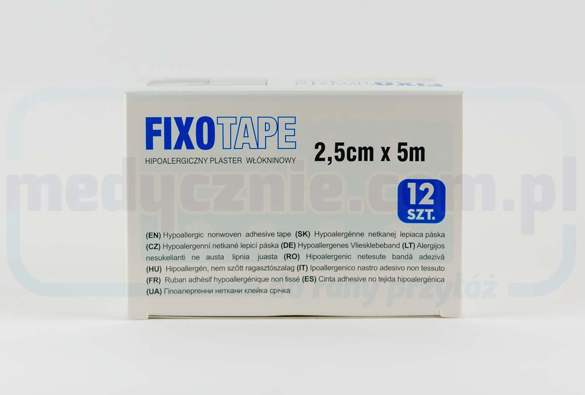 FIXOTAPE hypoal. tencuială nețesută 2.5cm*5m 1pc - Imagine 2