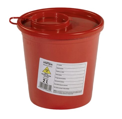 Container pentru deșeuri medicale 2L rotund 1pc